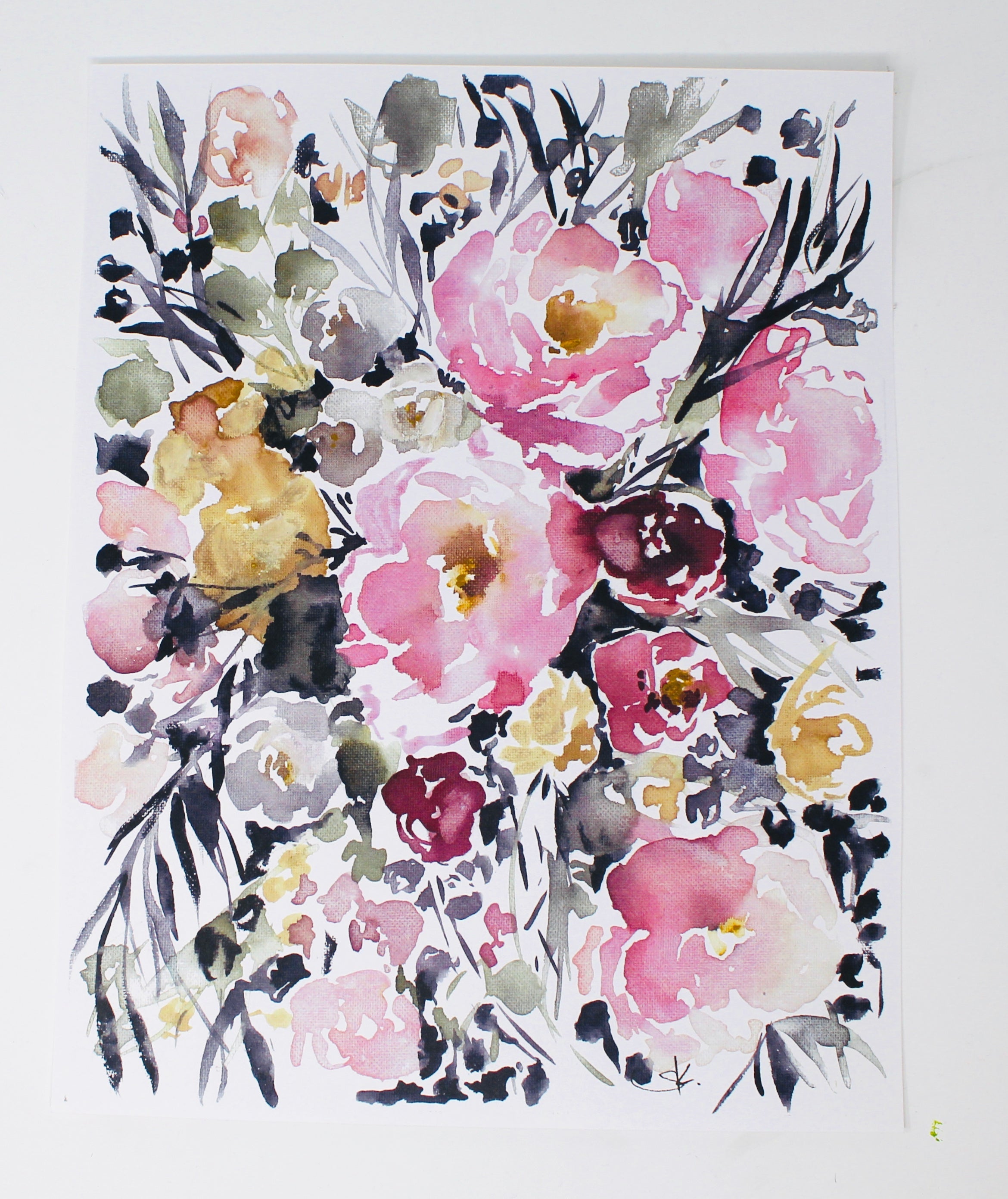 Posy Collection- Fresh Spring Floral- Simple and Modern Home Decor, Wall Art, Watercolor Print