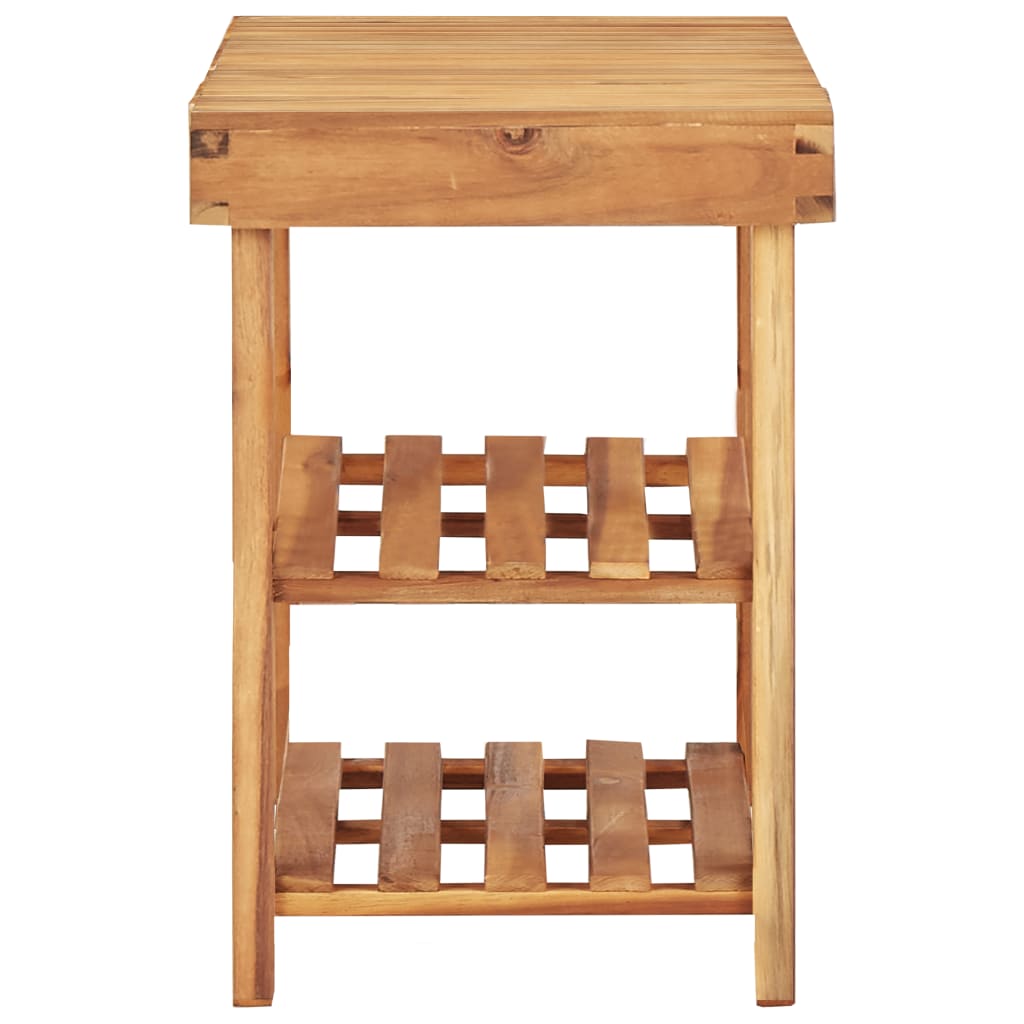 vidaXL Shoe Rack 35.4"x12.5"x18.1" Solid Acacia Wood