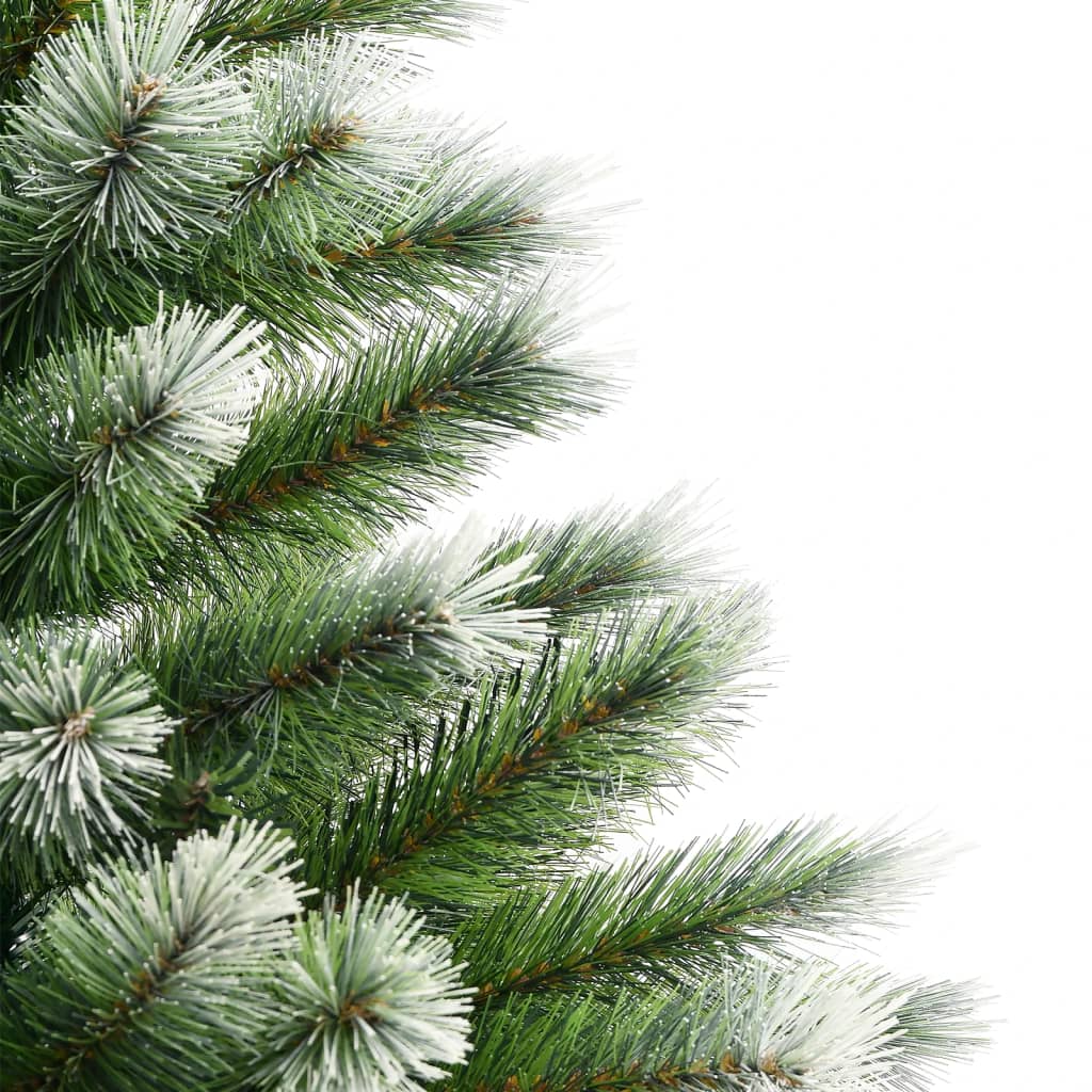 vidaXL Artificial Hinged Christmas Tree with Flocked Snow 70.9"