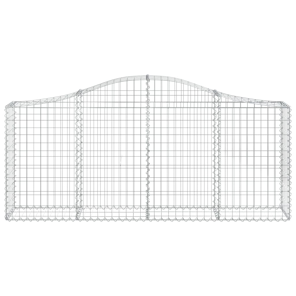 vidaXL Gabion Basket Arched Gabion Basket Planter for Flower Galvanized Iron