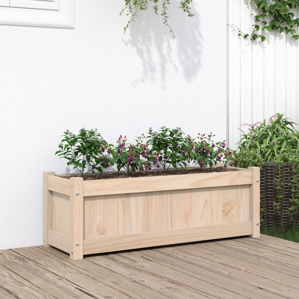 vidaXL Garden Planters Patio Flower Box for Climbing Plants Solid Wood Pine
