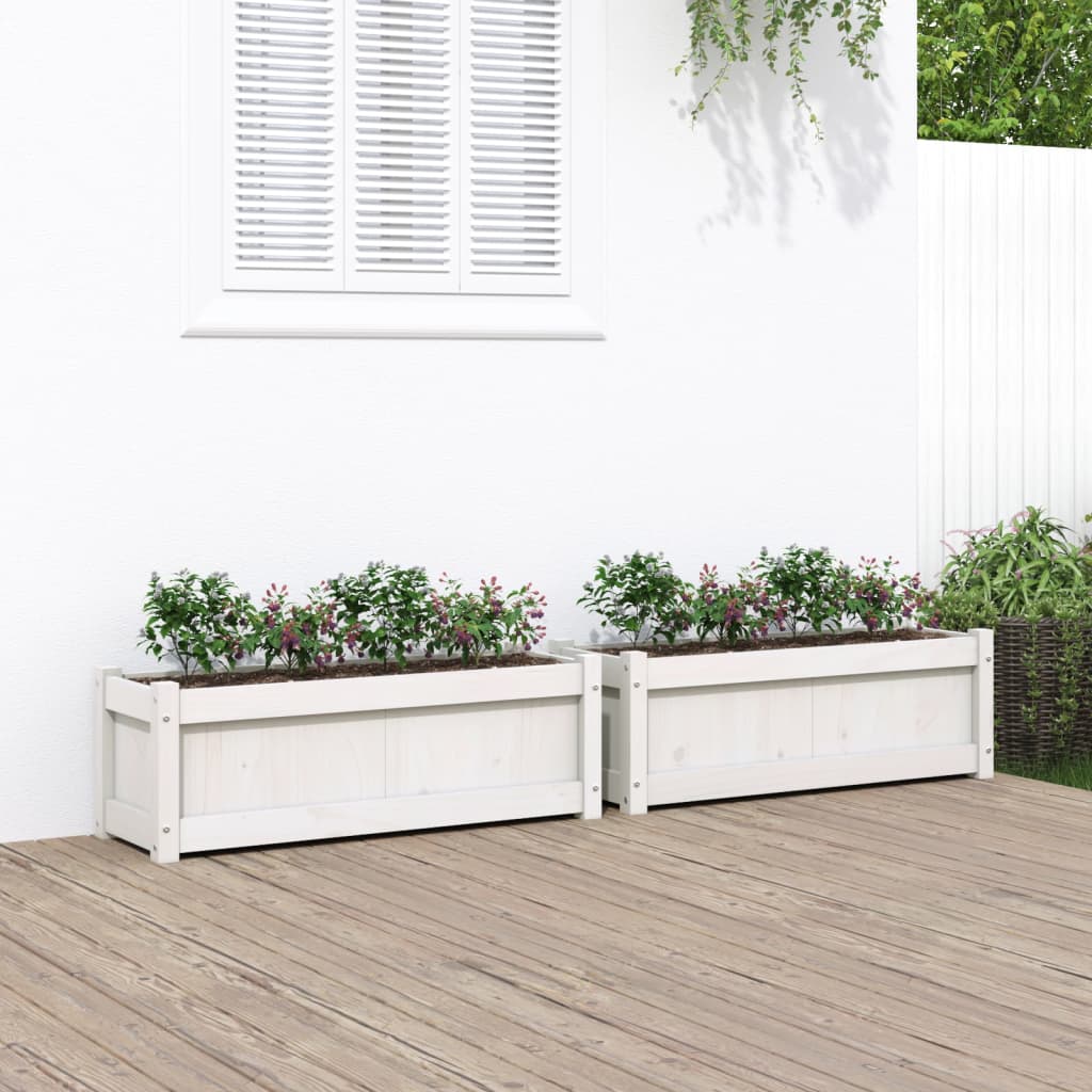 vidaXL Garden Planters Patio Flower Box for Climbing Plants Solid Wood Pine