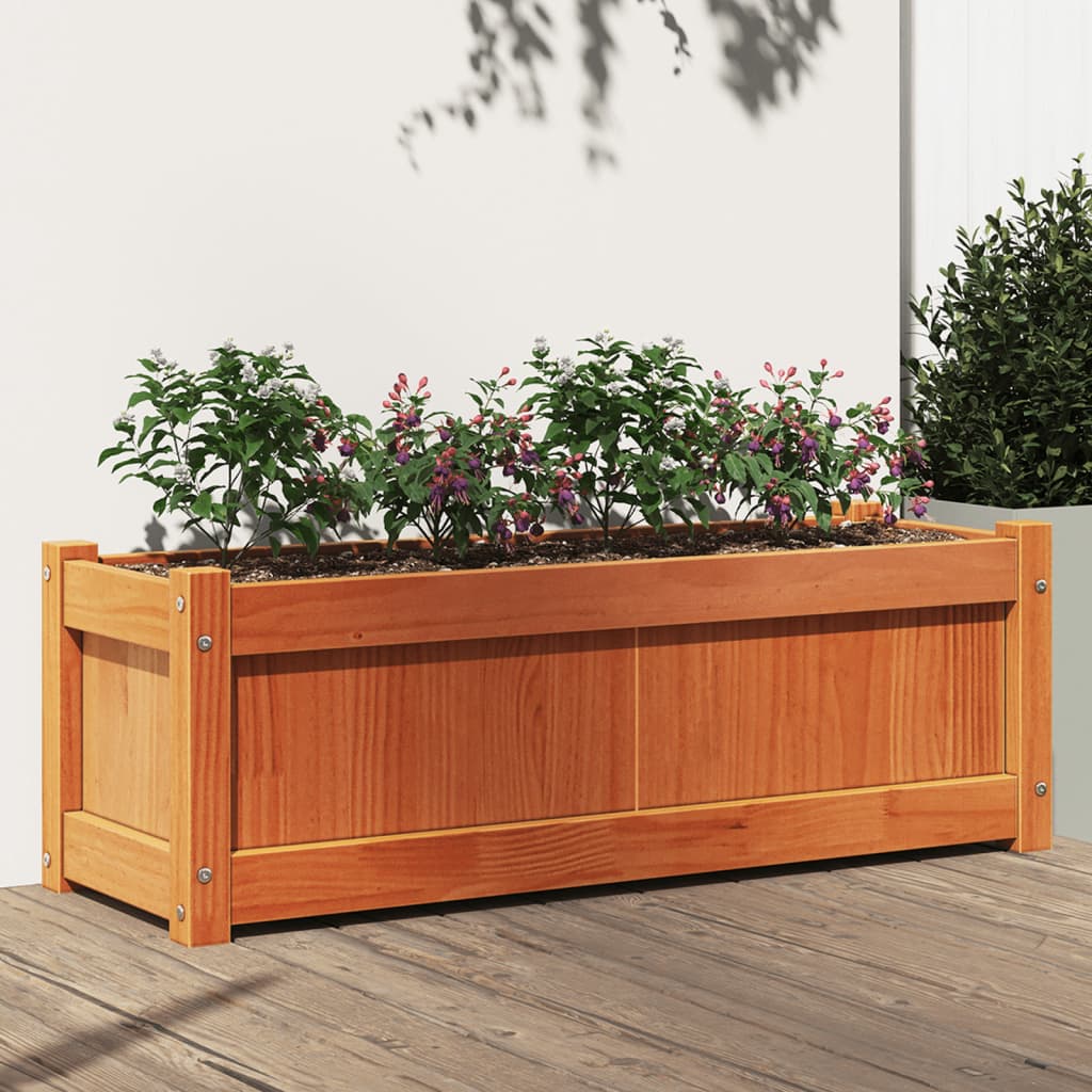 vidaXL Garden Planters Patio Flower Box for Climbing Plants Solid Wood Pine
