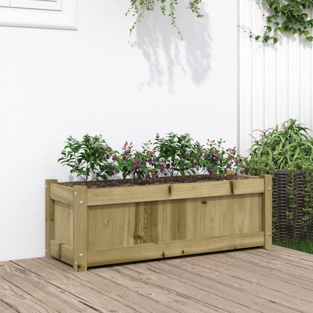vidaXL Garden Planters Patio Flower Box for Climbing Plants Solid Wood Pine